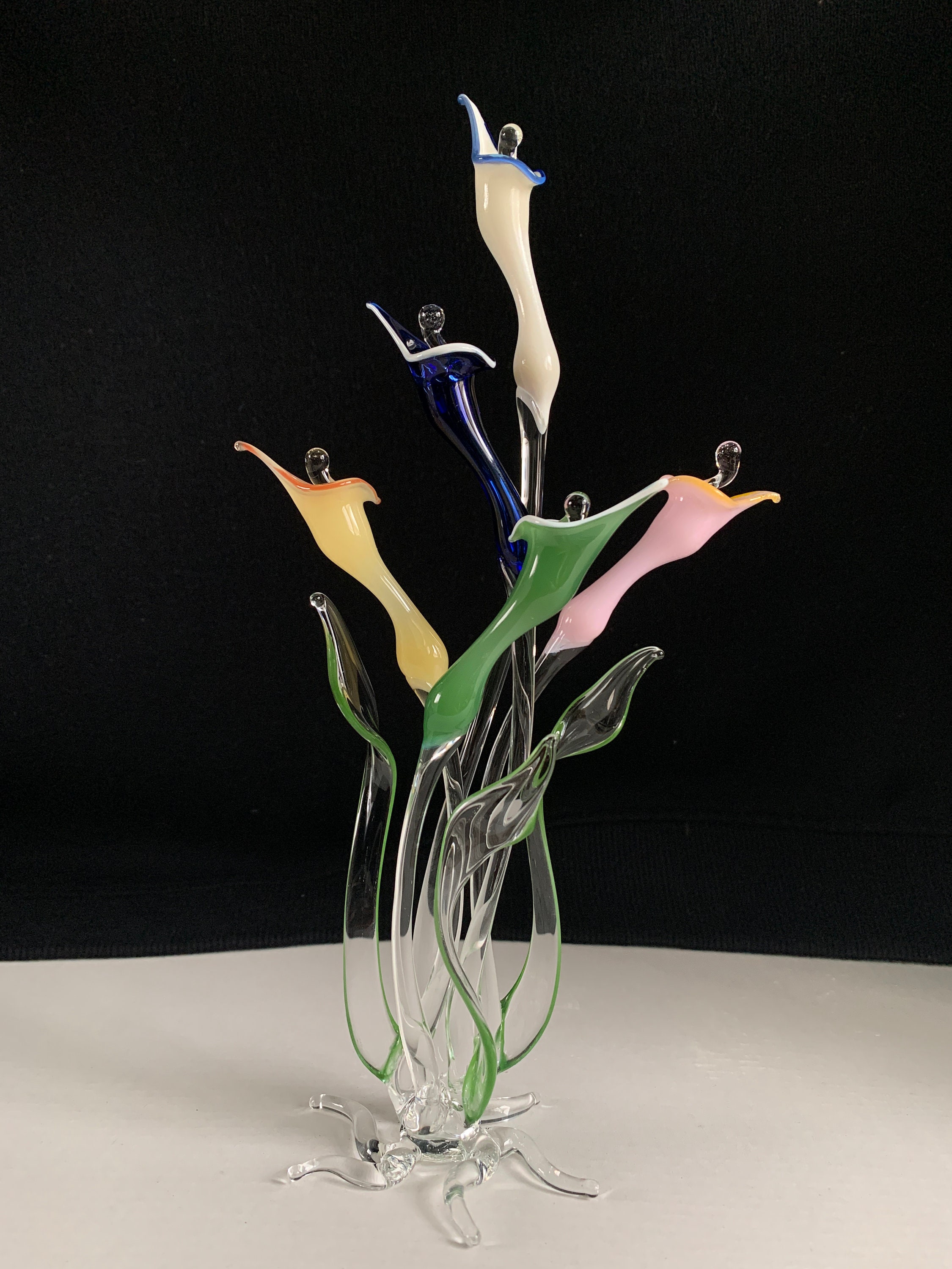 Calla Lilies Handblown Glass Sculpture Etsy