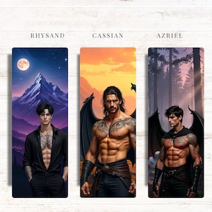 ACOTAR Handmade Bookmark – Rhysand Cassian Azriel, Inspired by Sarah J Maas,  Velaris bookish gift