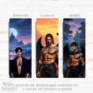Velaris Handmade ACOTAR Bookmark – Rhysand Cassian Azriel Fan Gift, Book Accessory Inspired by Sarah J Maas, bookish gift, bookmark for her