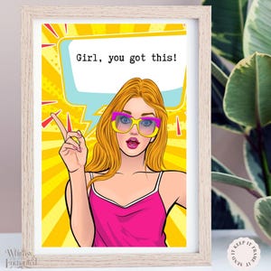 Sassy quote pop art, Funny postcard print, pop art women art print, funny card for her, sarcastic gift print