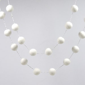 Felt Ball Garland, 30 balls for 2meters(7ft), Christmas decoration, Baby Room Decoration, Christmas SALE