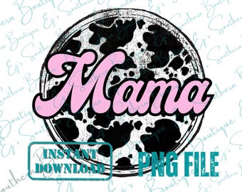 MAMA pink cowhide png, black pink cowhide, MAMA and mini, black and pink cow print mama