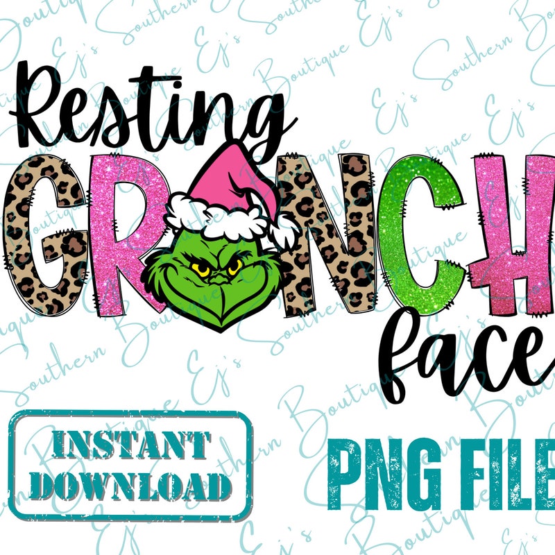 Resting Grinch Face Svg - Etsy