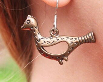 Pendientes medievales vikinga SCA bronce elfos pendientes pendientes - SCA Medieval de Viking pendientes - pagano