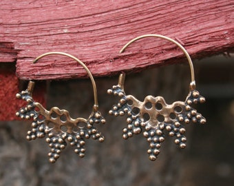 Pendientes medievales vikinga SCA bronce elfos pendientes pendientes - SCA Medieval de Viking pendientes - pagano
