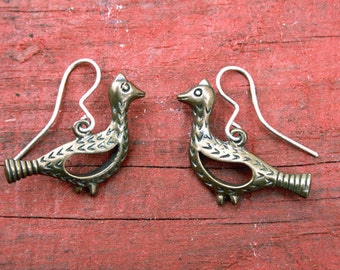 Pendientes medievales vikinga SCA bronce elfos pendientes pendientes - SCA Medieval de Viking pendientes - pagano