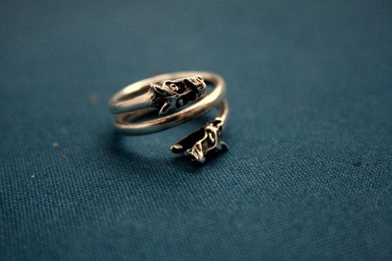 Viking ring with wolves - Medieval ring - Game of Thrones ring - Elven ring - SCA ring - Fantasy ring