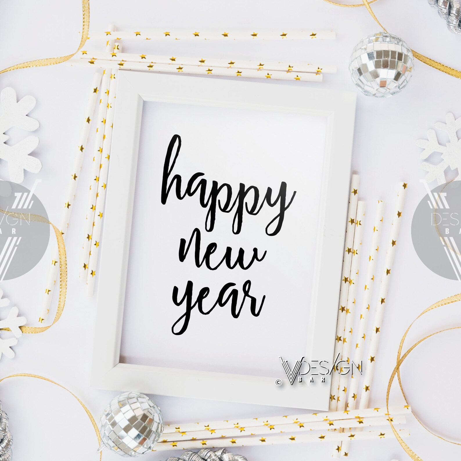 HAPPY NEW YEAR Printable Sign {instant Download} {printable} {script ...