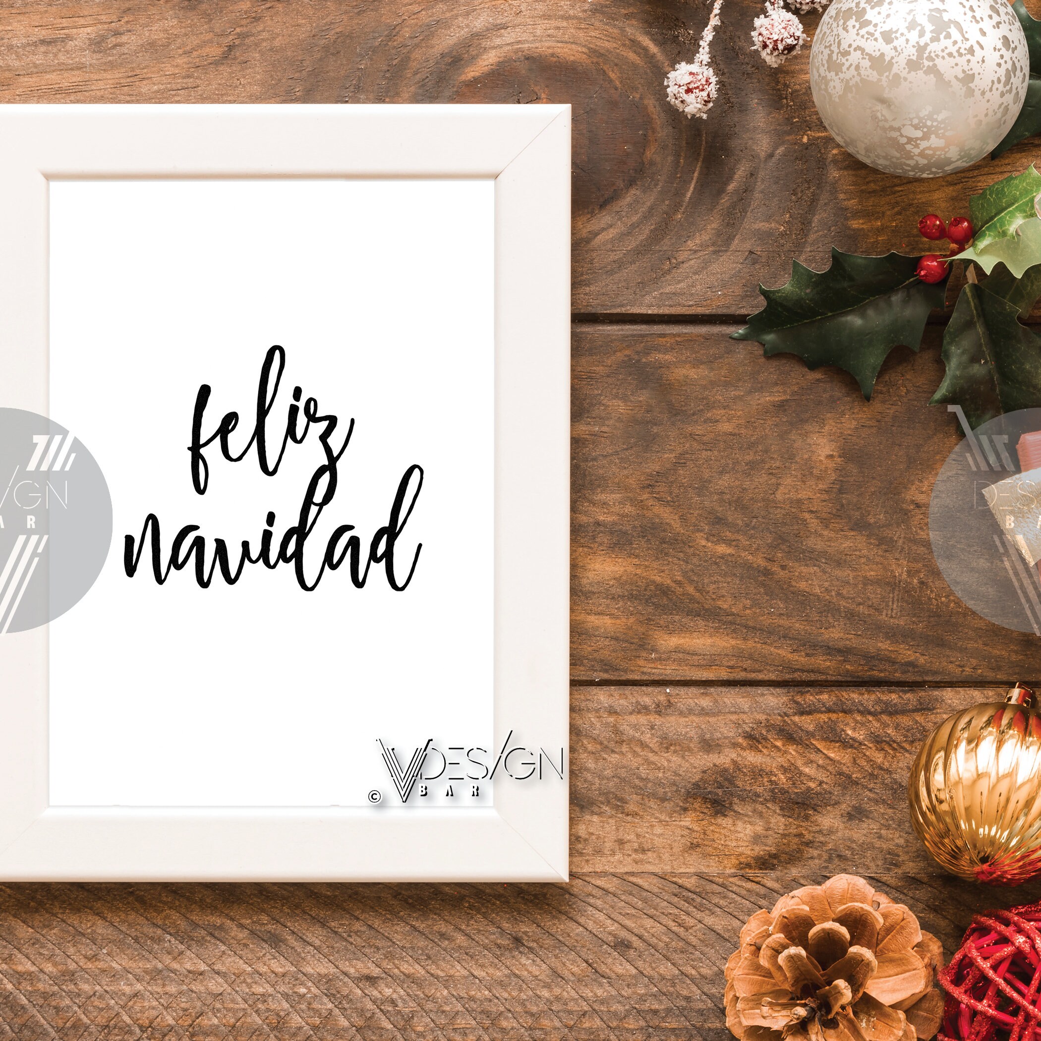 FELIZ NAVIDAD Printable Sign {instant Download} {printable} {script