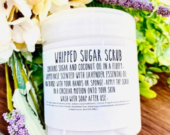 Whipped sugar scrub