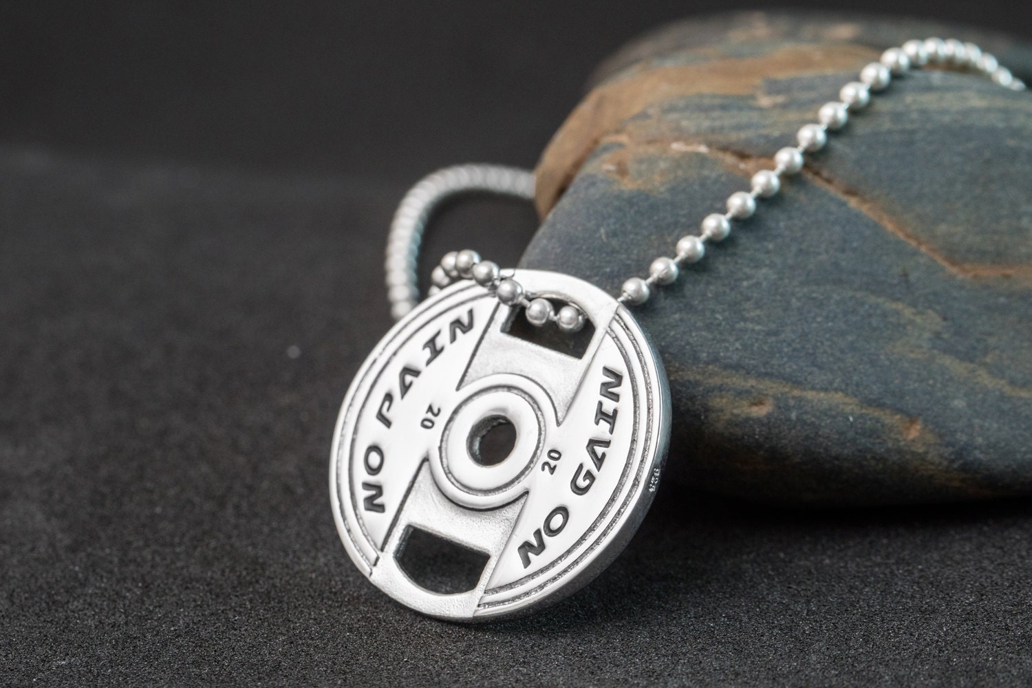 Fitness jewelry Sterling silver 925 Weight plate motivation Etsy