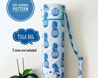 Yoga Mat Bag Sewing Pattern; Yoga Bag PDF Sewing Pattern instant download | www.BLhandmade.com