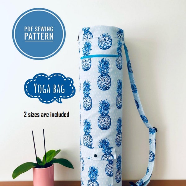 Yoga Mat Bag Sewing Pattern; Yoga Bag PDF Sewing Pattern instant download | www.BLhandmade.com