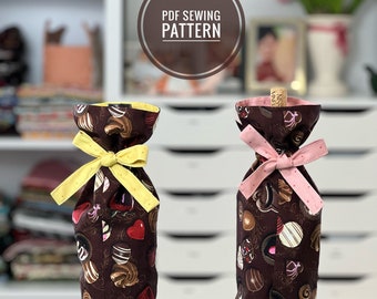 Wine Bottle Bag Sewing Pattern: Beginner-Friendly PDF (6 Pages)