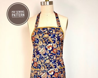 DIY Apron Sewing Pattern; Homemade Apron Tutorial; Kitchen Apron Template