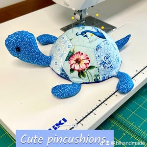 Turtle Patchwork Pincushion Sewing Pattern,  Stuffed animal sewing patterns | www.BLHandmade.com