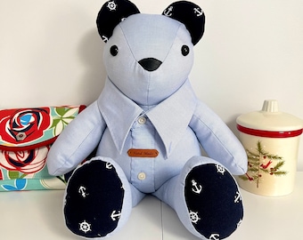 Memory Teddy Bear with your own clothing. Handmade remembrance Teddy Bear | www.BLhandmade.com