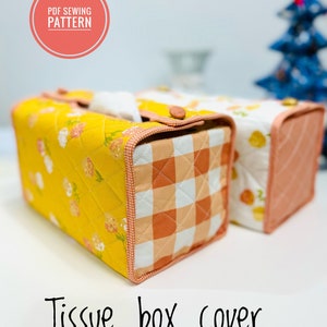 Tissue Box Cover Sewing Pattern, Home deco PDF sewing pattern www.BLhandmade.com image 1