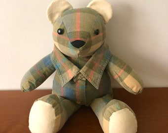 Remembrance Bear: Handmade Memory Bear Made From Your Clothing