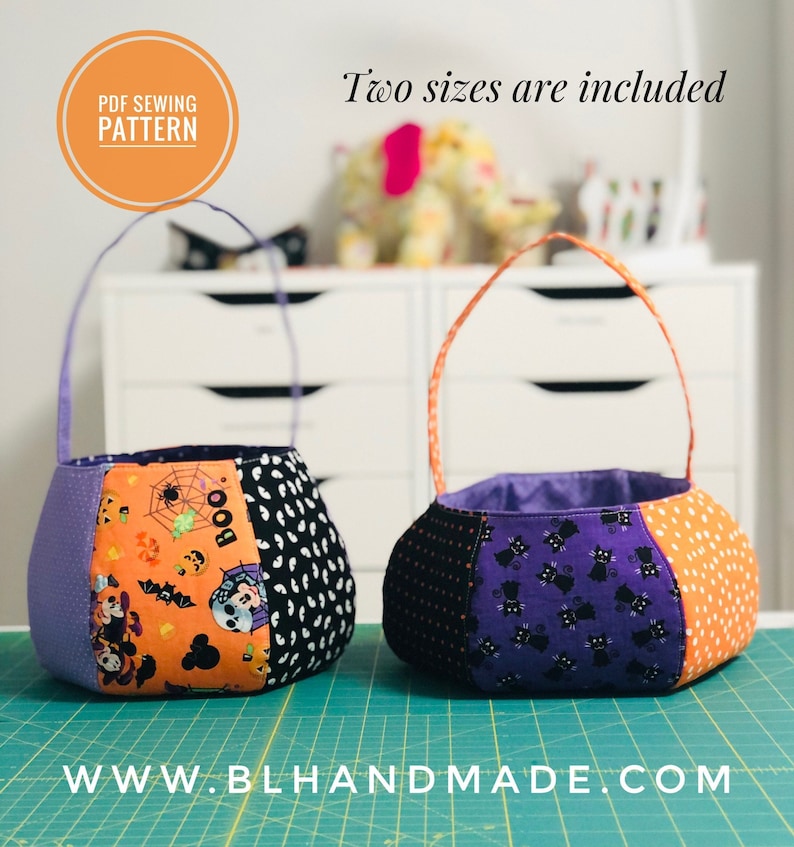 Halloween Bag Sewing Pattern Halloween Bag Trickortreat Etsy