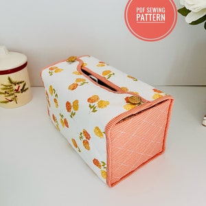 Tissue Box Cover Sewing Pattern, Home deco PDF sewing pattern www.BLhandmade.com image 2