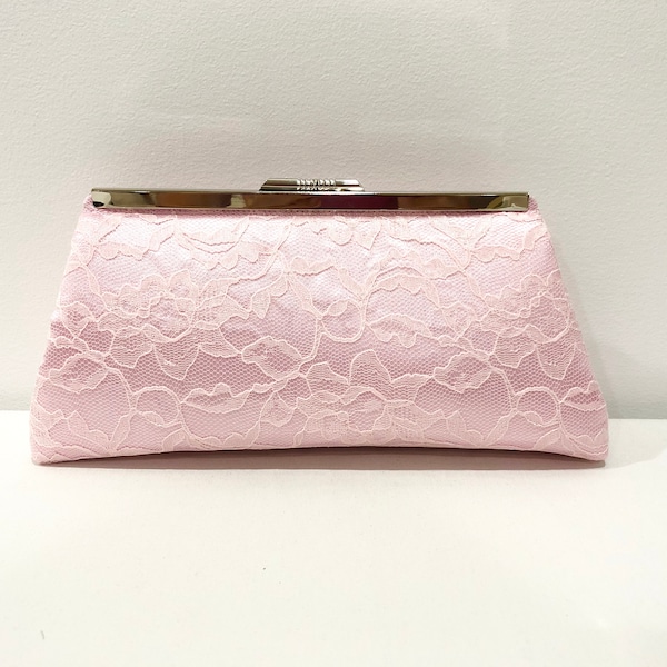 Wedding Clutch, Lace Purse; Lace clutch, Lace Bridal Clutches, White Purses with chain; www.BLHandmade.com