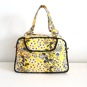 Vintage floral handbag; Rose print cotton handbag | www.BLHandmade.com