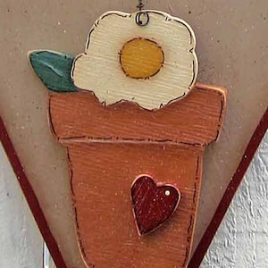 Seasonal Welcome Door Hanger Flowerpot Welcome Sign Interchangeable Door Sign Wood Flower Seasonal Yard Art Outdoor Flowerpot Sign Holidays