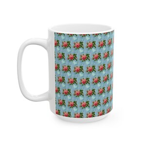 Rose Ceramic Mugs Coffee Or Tea Lovers Fast Shipping Perfect Gift Handcrafted BPA And Lead Free Uniquely Designed Handcrafted Rose Heart Cup image 6