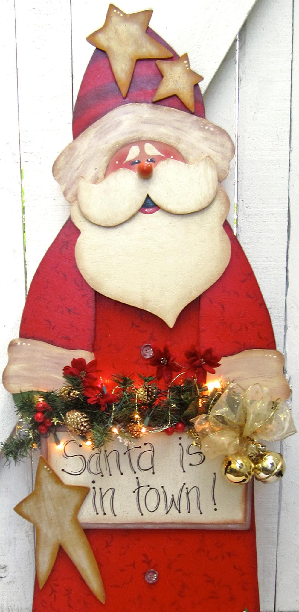 Santa Yard Sign Santa Porch Decor LARGE Christmas Decoration Etsy Canada