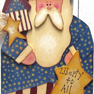 Patriotic Decor 4th of July Uncle Sam 2 ft. Uncle Sam Yard Sign Red White Blue Decor Americana Decor Primitive Decor Wood Outdoor Lawn Decor image 2