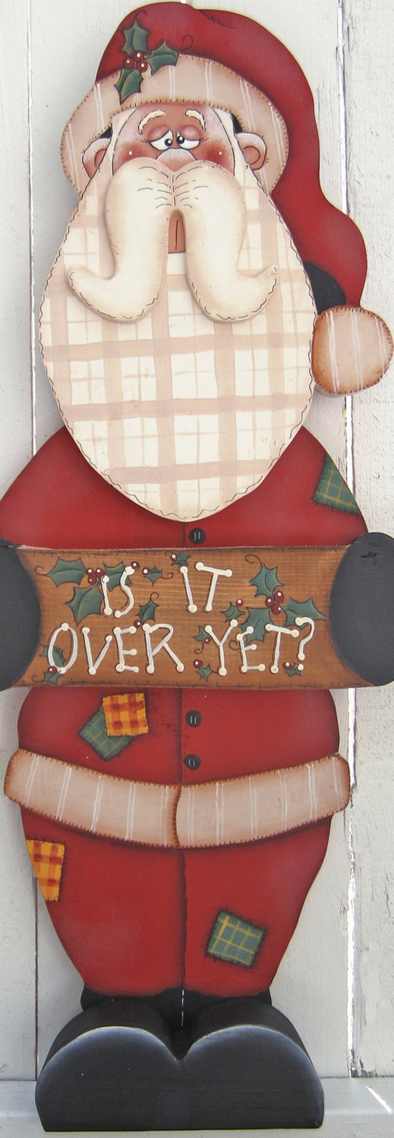 Santa Decor Santa Sign Christmas Wood Santa Outdoor Santa Etsy