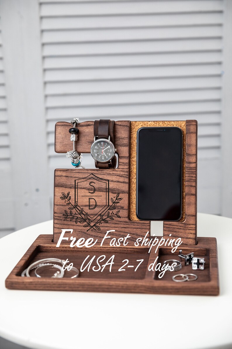 Apple Charging Station Organizer iPhone Personalized iPhone Etsy