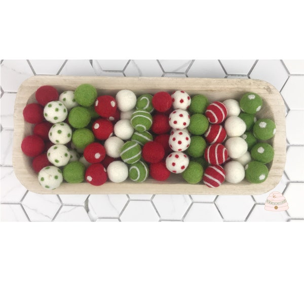 Christmas Felt Ball Garland, Holiday Pom Pom Garland, Merry and Bright Christmas Decor, Christmas Party Decor, Christmas Mantle Decor