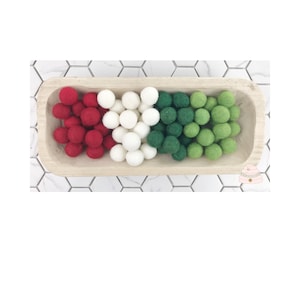 Christmas Felt Ball Garland, Classic Christmas Colors, Holiday Pom Pom Garland, Christmas Tree Garland, Christmas Pom Pom Garland