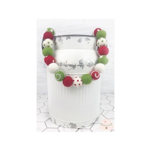 Christmas Felt Ball Garland, Holiday Pom Pom Garland, Merry and Bright Christmas Decor, Christmas Party Decor, Christmas Mantle Decor