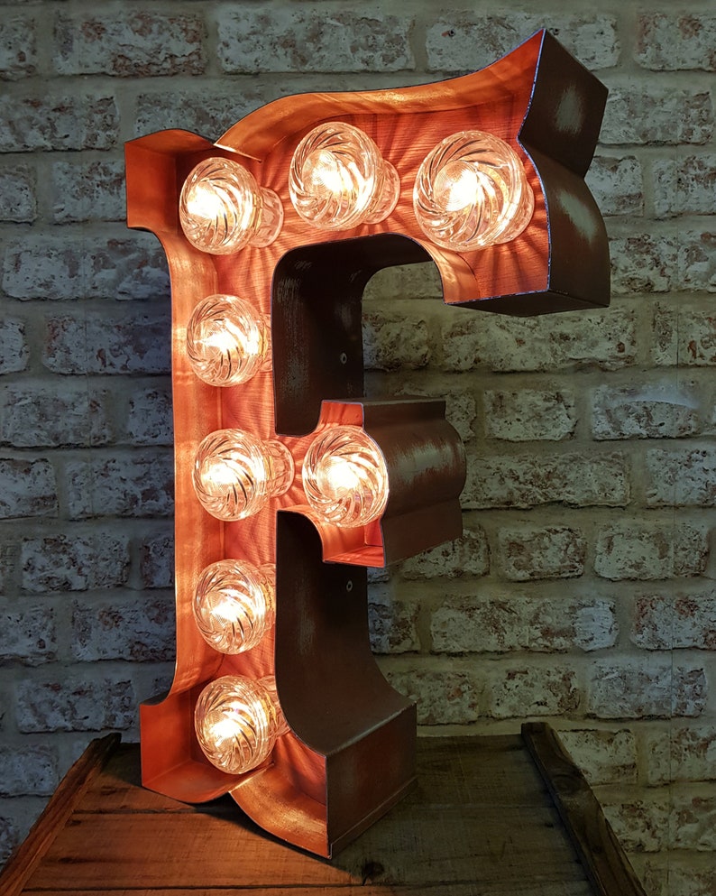 Marquee Light up Letters Rusty Circus Font. Etsy