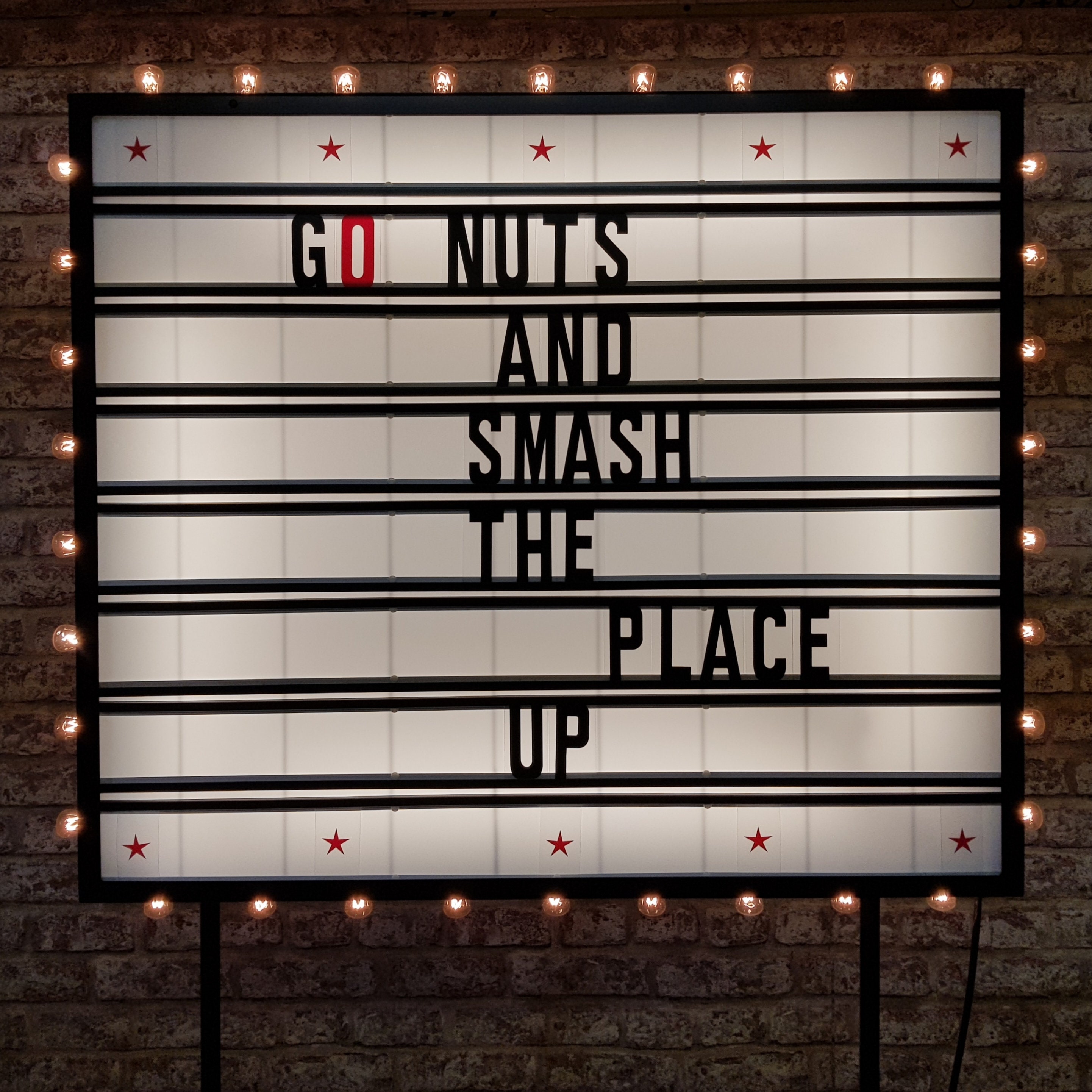 American Vintage Billboard Theatre Style Illuminated Menu American Vintage Billboard Theatre Style Illuminated Menu