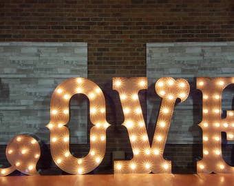 5ft Light Up/Light Bulb Marquee Love Letter Wedding/Event Lights