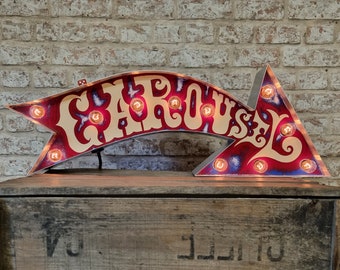 Light Bulb/Light Up Marquee Circus/Fairground/Funfair Arrow Letter Light