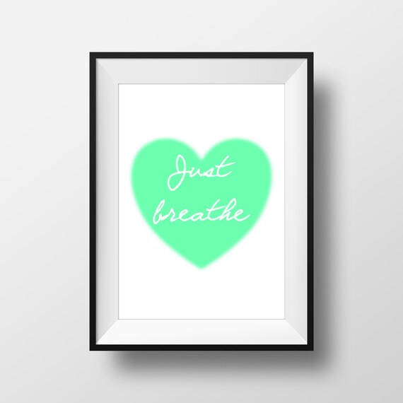 Para Imprimir Simplemente Respirar Cita Arte De La Etsy