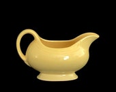 Vintage Mid Century Modern Fiesta Gravy Boat Soft Yellow Color Homer Laughlin Classic Pattern Dinnerware Retro Kitchenware