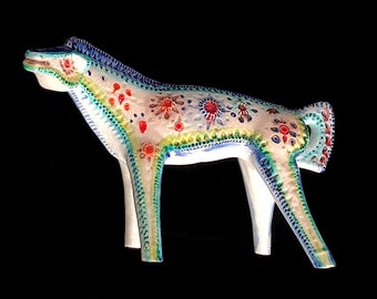 Vintage Mid Century Modern Italian RAYMOR Pottery Ceramic Colorful Jeweled Glaze HORSE Figurine Alvino Bagni 1960s Italy