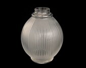 Vintage Rare Lalique French Art Glass LANGEAIS Vase with Ribbed Design France