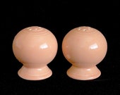 Vintage Mid Century Modern Fiesta SALT PEPPER Soft Pale Pink Color Homer Laughlin Classic Pattern Dinnerware Retro Kitchenware