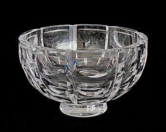 Vintage Fine LARGE 8.5" X 5" Scandinavian Art Glass Crystal Bowl ORREFORS of Sweden #0395 131