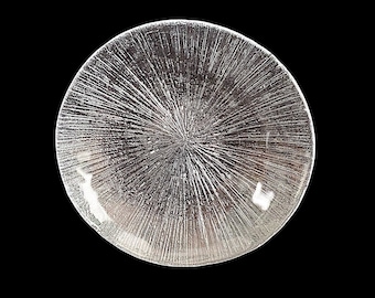 Vintage 1970s Mid Century Modern Sasaki Rain 9.75 " Dinner Plate Modernist Starburst 20th Century  Design Japan