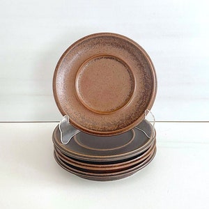 Vintage Mid Century Modern Arabia of Finland RUSKA SAUCERS Scandinavian Finnish Design Ulla Procope 1960s Brown Glaze *Several Available