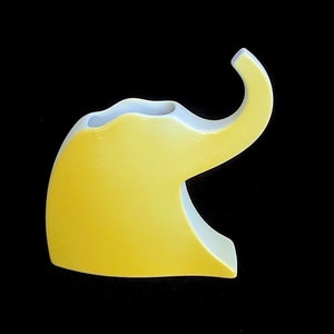Vintage Modernist Rosenthal Studio Linie Whimsical Elephant Vase in YELLOW by Johan Van Loon Germany 1980s Post Modern image 1