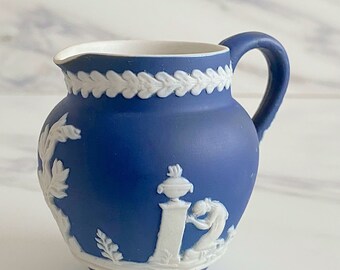 Antique Adams Tunstall England Porcelain Blue & White Jasperware